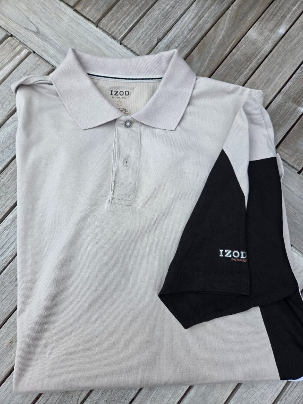 Men's Izod Cool-FX Golf Shirt Tan size Medium